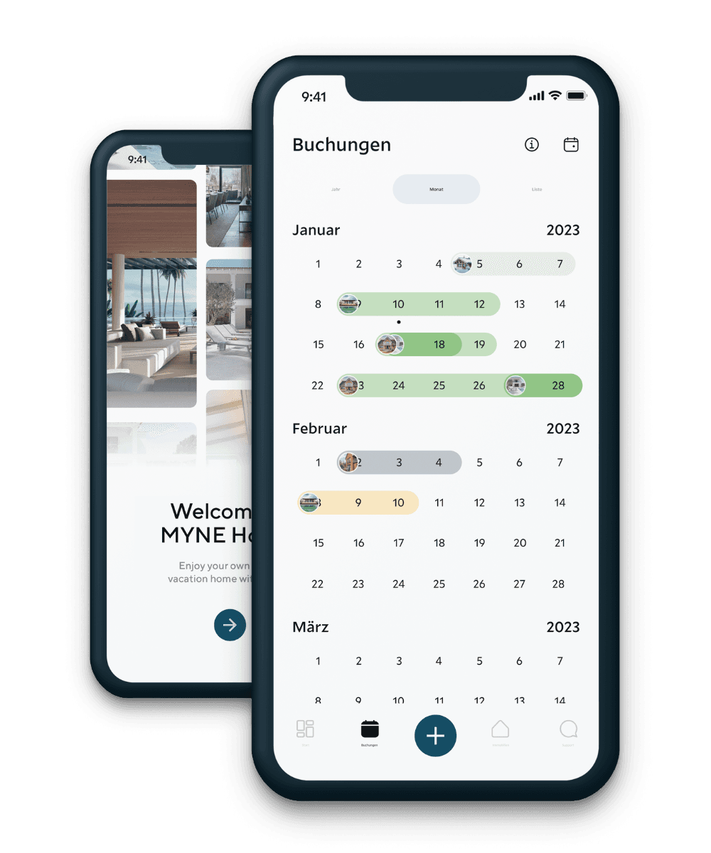 Smartphone with calendar on the display.