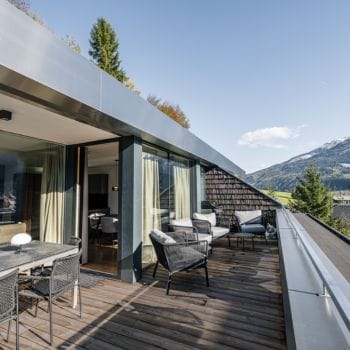 Modern balcony of an apartment.