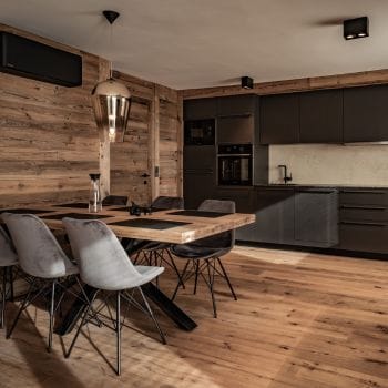 Modern living room of an apartment in Austria.